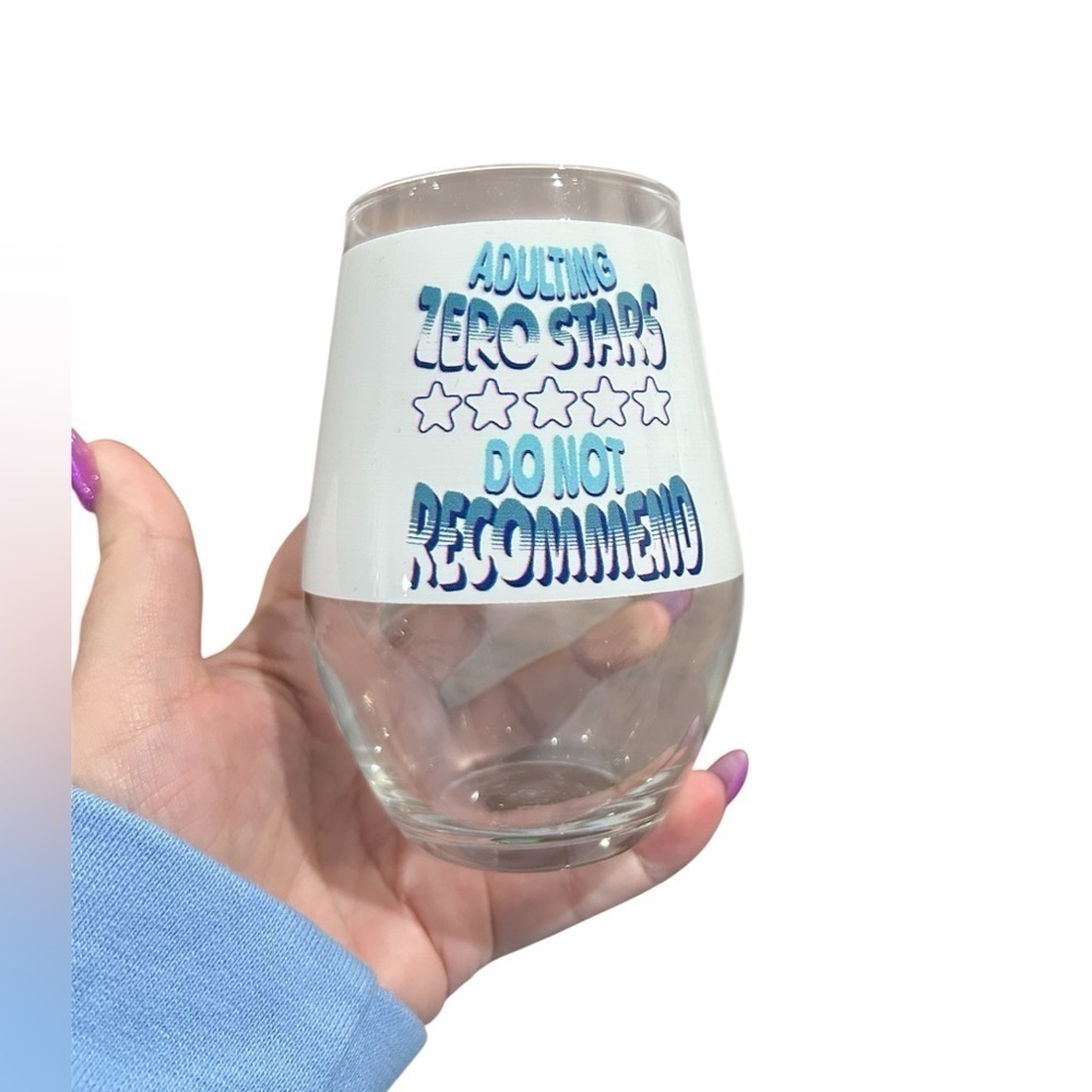 Funny Stemless Wine Glass